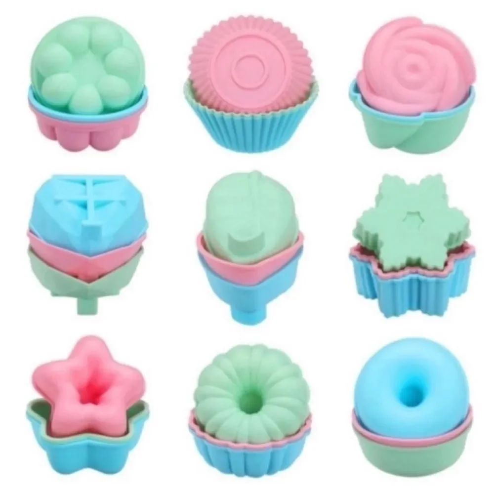 New27 Pcs Reusable Silicone Cupcake Baking Cups /Muffin and Non-Stick Muffin Cup